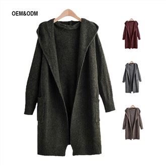 Hoody Bersaiz Besar Bersaiz Chunky Knit Wanita